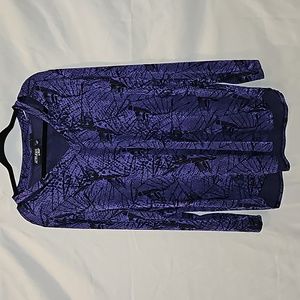 Attitudes by Renee purple and black blouse